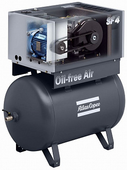 Спиральный компрессор Atlas Copco SF4 8P SKID, на ресивере 272 литра, без осушителя Спиральный компрессор Atlas Copco SF4 8P SKID, на ресивере 272 литра, без осушителя
