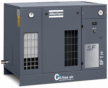 Спиральный компрессор Atlas Copco SF1 8FF, с осушителем Спиральный компрессор Atlas Copco SF1 8FF, с осушителем